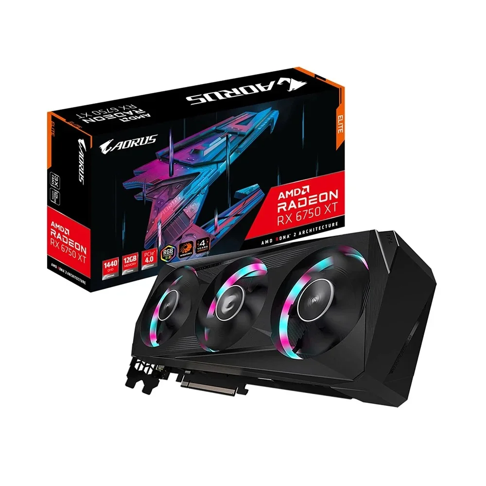GIGABYTE AORUS RADEON RX 6750 XT ELITE 12G 12GB GDDR6