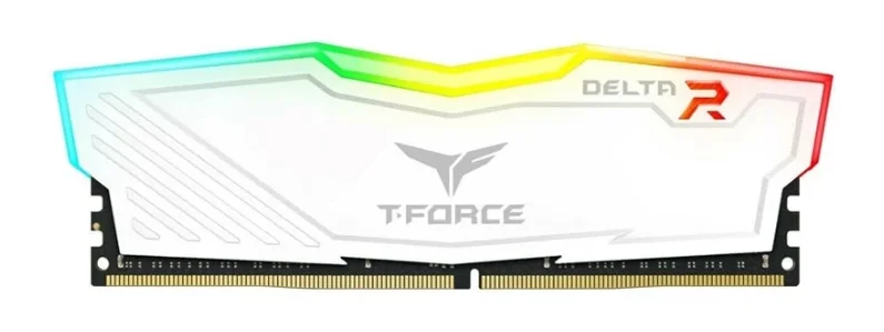 BỘ NHỚ MÁY TÍNH TEAM T-FORCE DELTA WHITE RGB 16GB (1 X 16GB) DDR4 3200MHz