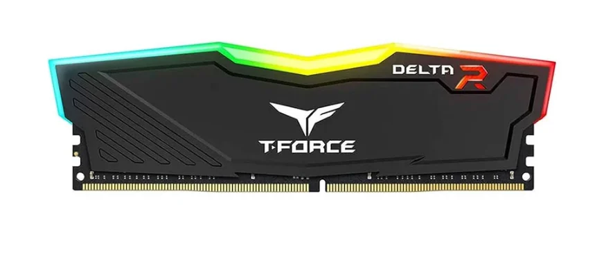 BỘ NHỚ MÁY TÍNH TEAM T-FORCE DELTA BLACK RGB 8GB (1 X 8GB) DDR4 3600MHz