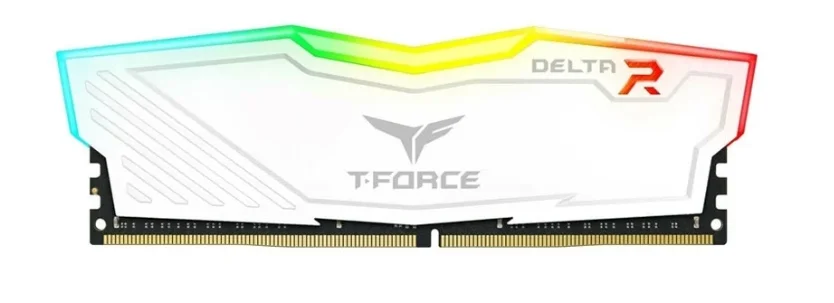 BỘ NHỚ MÁY TÍNH TEAM T-FORCE DELTA WHITE RGB 8GB (1 X 8GB) DDR4 3600MHz