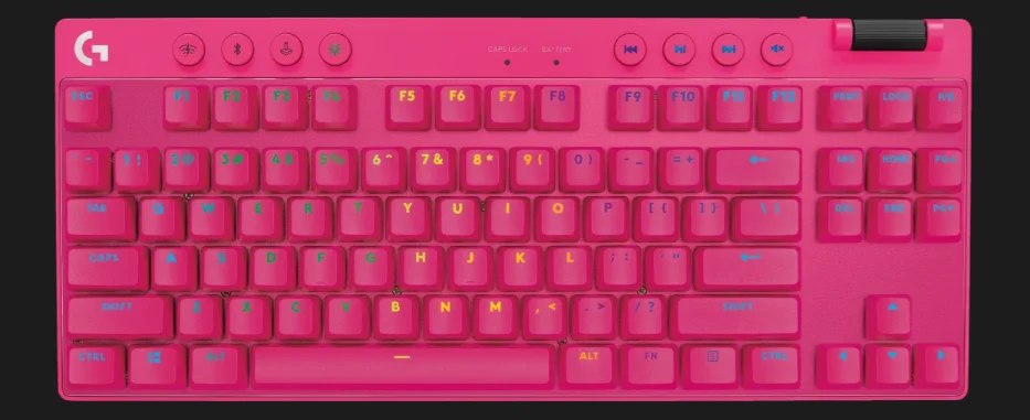 BÀN PHÍM CƠ KHÔNG DÂY LOGITECH G PRO X TKL LIGHTSPEED TACTILE GAMING (PINK)