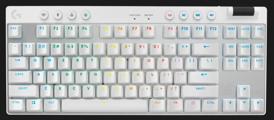BÀN PHÍM CƠ KHÔNG DÂY LOGITECH G PRO X TKL LIGHTSPEED TACTILE GAMING (WHITE)